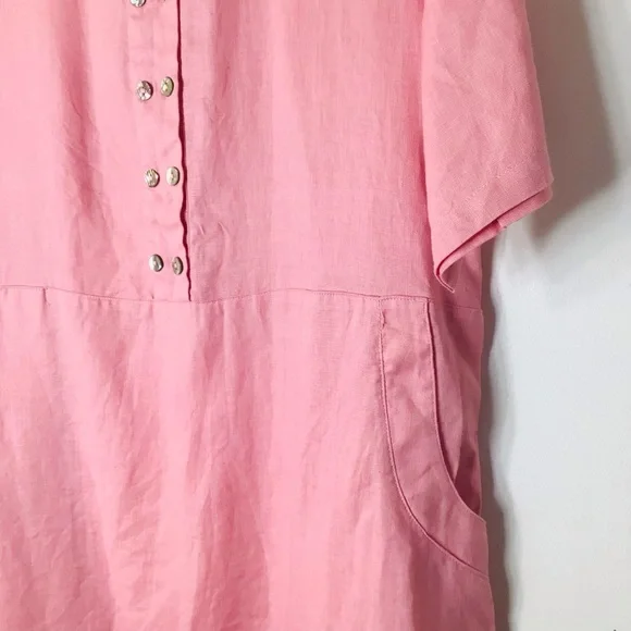 Grae Cove dress women medium pink linen - Picture 8 of 10